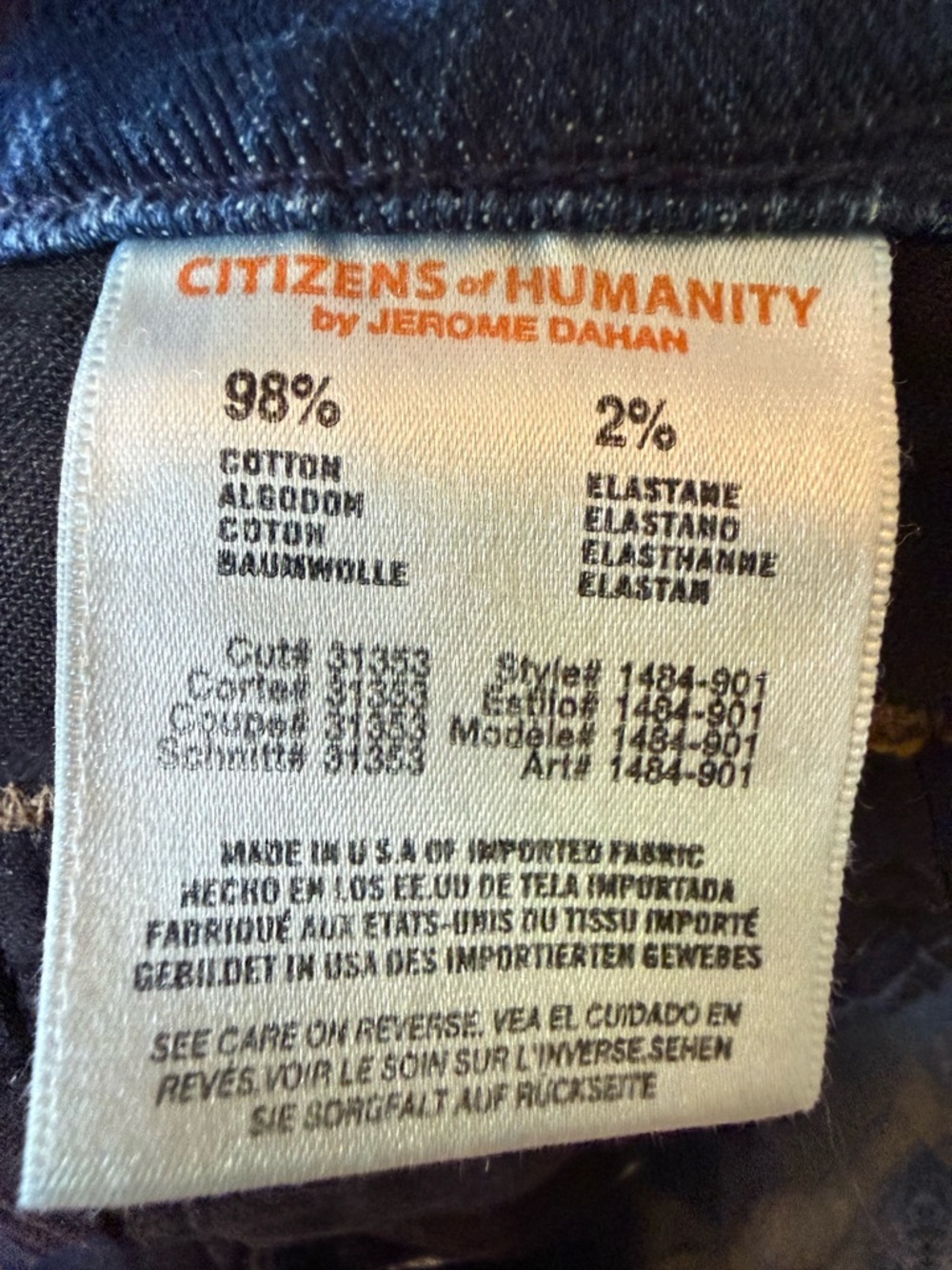 Citizens of Humanity Dark Blue Dylan Boyfriend Jeans Size 26 - Picture 7 of 8